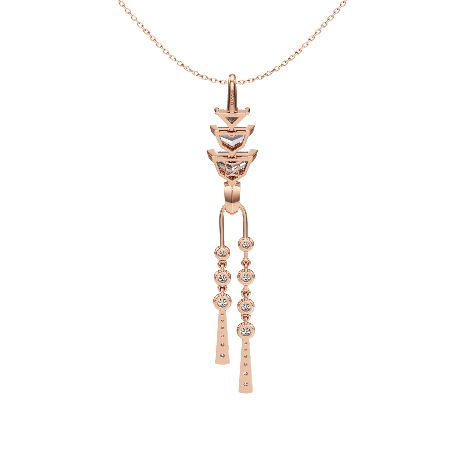 Oblongue Suspendue Rose 2